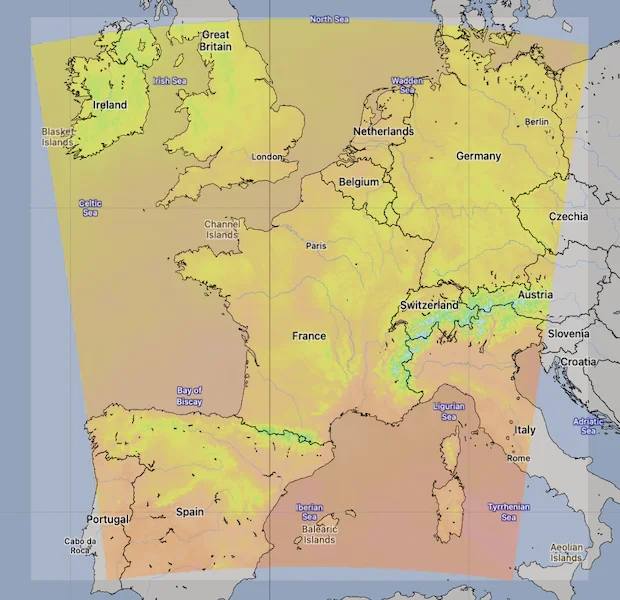 Météo-France AROME and AROME HD model area